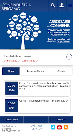 Confindustria Bergamo Goes Mobile